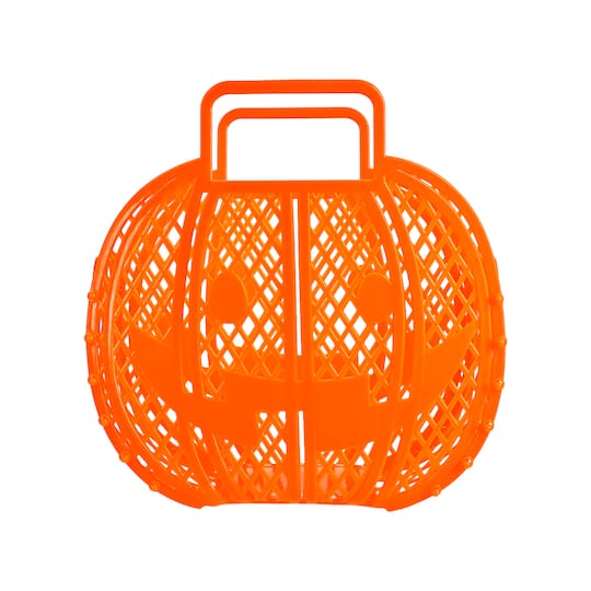 Michaels, Reusable Pumpkin Shaped Jelly Tote by Celebrate It™ – Category: Halloween Party Supplies